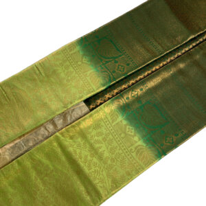 Kubera Soft Silk Saree with Blouse - Pastel Green - Image 4