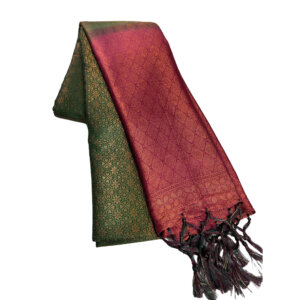 Kubera Soft Silk Saree with Blouse - Green - Image 3