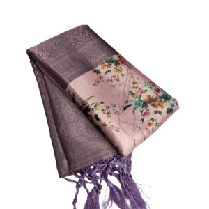 digital print silk saree