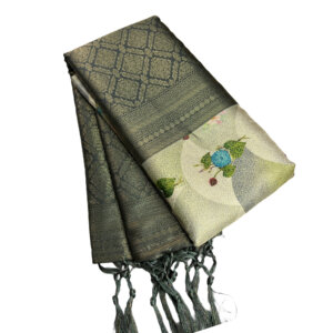 digital print silk saree