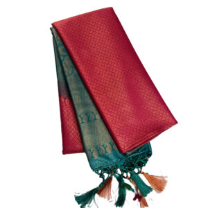 Kubera Soft Silk Saree with Blouse - Rani Pink