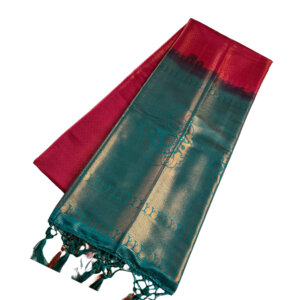 Kubera Soft Silk Saree with Blouse - Rani Pink - Image 4