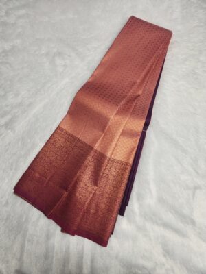 Kanjivaram Traditional Korvai Silk Saree - Baby Pink - Image 3