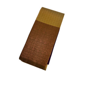 Kanjivaram Traditional Korvai Silk Saree - Sandal with Purple