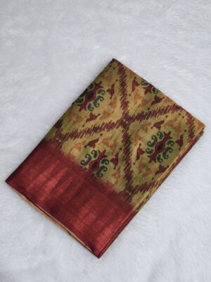 Semi Tussar Soft Silk saree - French Beige