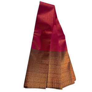 Kanjivaram Traditional Korvai Silk Saree - Dark Pink - Image 2