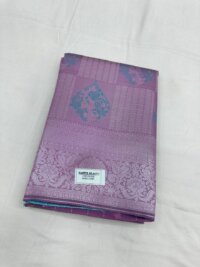 Silver Silk saree - Pastel Purple Color