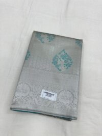 Silver Silk saree - Silver color