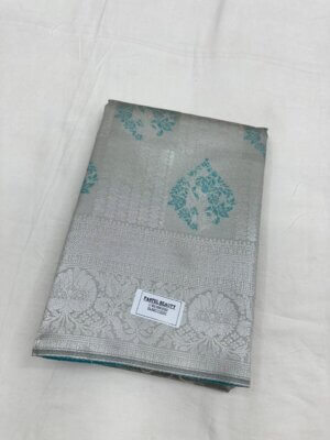 Silver Silk saree - Silver color
