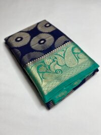 Premium Grape Georgette saree - Navy Blue