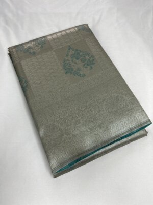 Silver Silk saree - Silver color