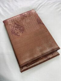 Silver Silk saree - Pastel skin color