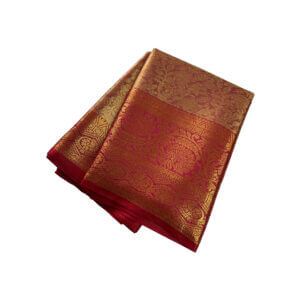 Bridal Tissue Semi Silk saree - Golden Shade 2 - Image 2
