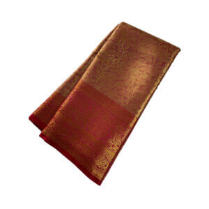 Bridal Tissue Semi Silk saree - Golden Shade 2 - Image 3